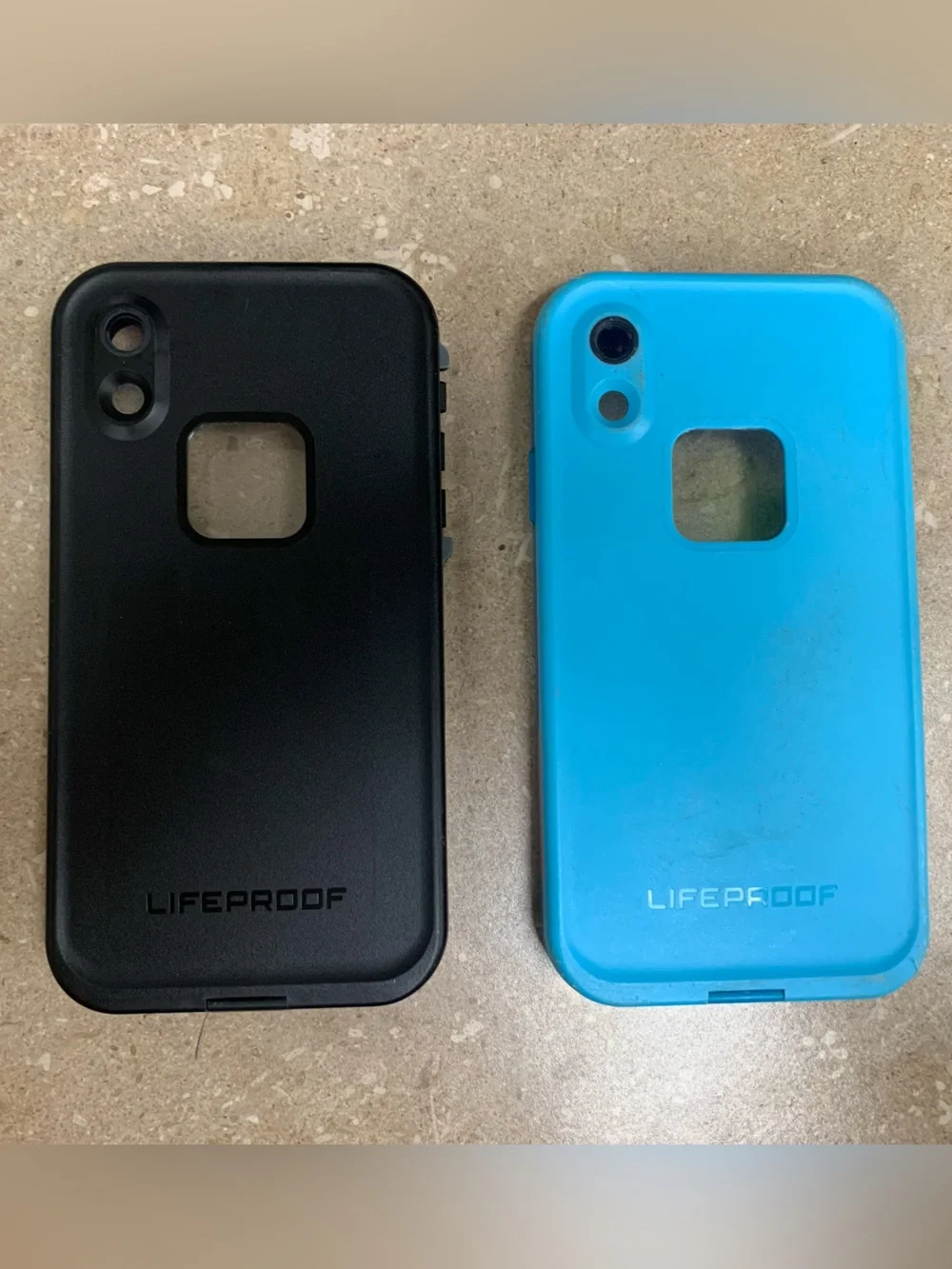 “2” LifeProof Waterproof iphone XR Phone Cases- Black & Blue